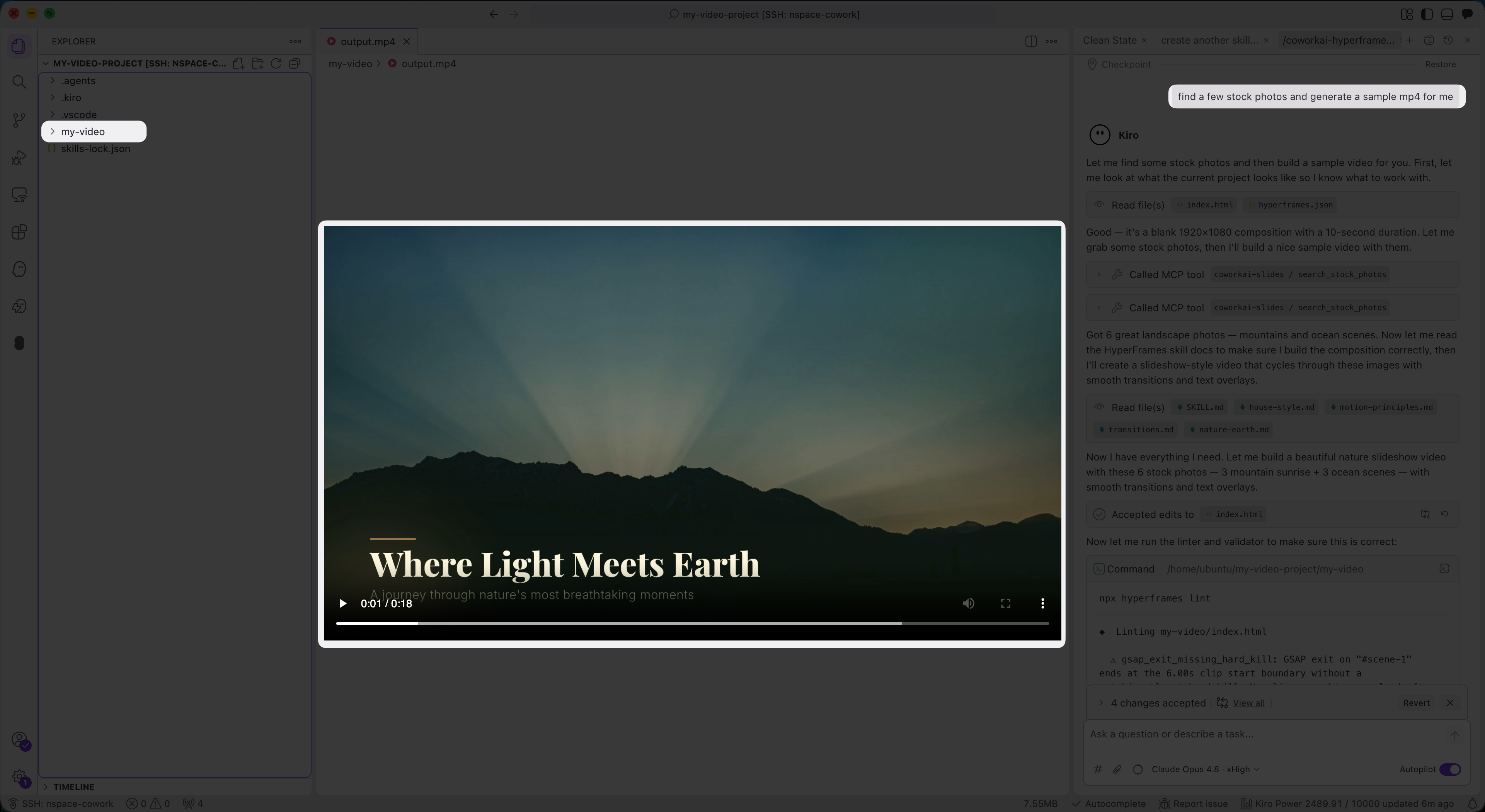 Sản phẩm video đã render hoàn chỉnh